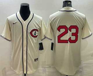 Mens Chicago Cubs #23 Ryne Sandberg 2022 Cream Field of Dreams Cool Base Stitched Baseball Jersey->chicago cubs->MLB Jersey